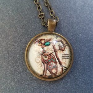 Steam Punk Cat Pendant